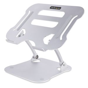StarTech.com Support de Bureau pour Ordinateur Portable - Support Ergonomique Pliable pour PC Portable - Socle/Pupitre/Réhausseur Incliné pour PC portable, Supporte Jusqu'à 10kg - Socle Ventilé PC Portable