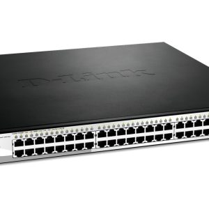 D-Link DGS-1210-52MP Géré L2 Gigabit Ethernet (10/100/1000) Connexion Ethernet, supportant l'alimentation via ce port (PoE) Noir, Gris