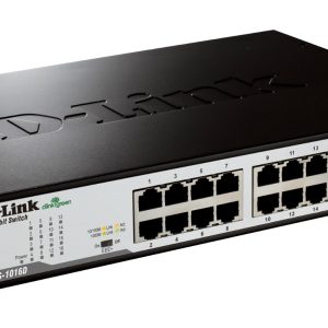 D-Link DGS-1016D/E commutateur réseau Non-géré Noir, Métallique