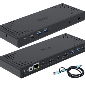i-tec USB 3.0 / USB-C / Thunderbolt 3 Dual Display Docking Station Gen2 + Power Delivery 100W