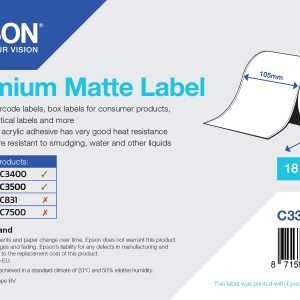 Epson Premium Matte Label - Continuous Roll: 105mm x 35m