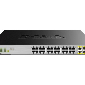 D-Link DGS-1026MP commutateur réseau Non-géré Gigabit Ethernet (10/100/1000) Connexion Ethernet, supportant l'alimentation via ce port (PoE) Noir, Gris