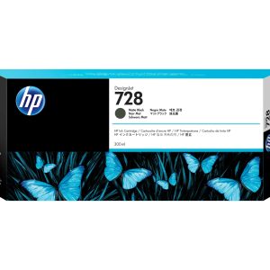HP 728 cartouche d'encre DesignJet noire mate 300 ml