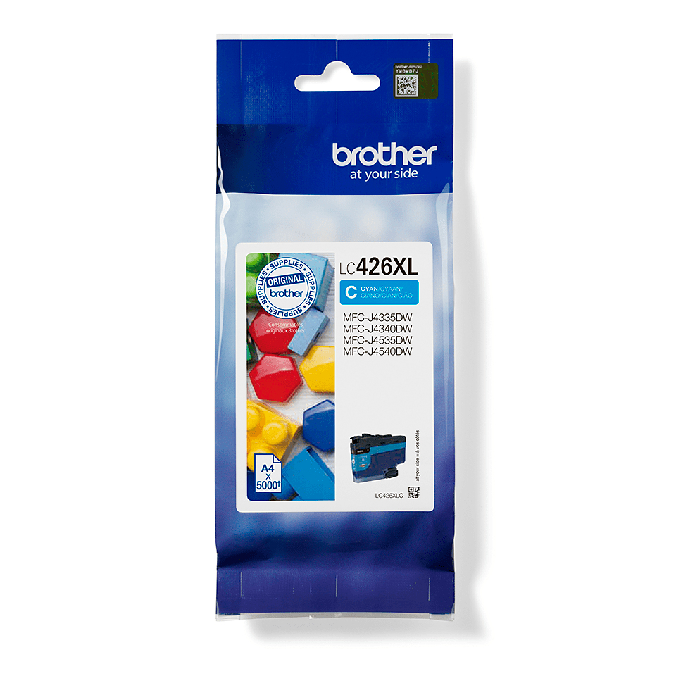 Brother LC426XLC - Cartouche d'encre XL transparente et durable - cyan