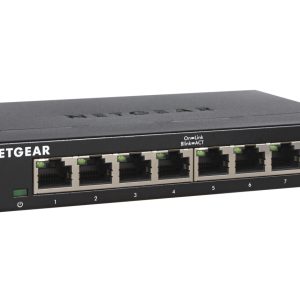 NETGEAR GS308-300PES commutateur réseau Non-géré L2 Gigabit Ethernet (10/100/1000) Noir