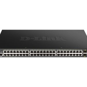 D-Link DGS-1250-52XMP Géré L3 Connexion Ethernet, supportant l'alimentation via ce port (PoE) Noir