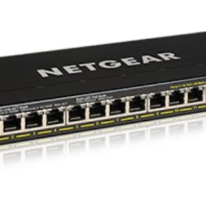 NETGEAR GS316PP Non-géré Gigabit Ethernet (10/100/1000) Connexion Ethernet, supportant l'alimentation via ce port (PoE) Noir