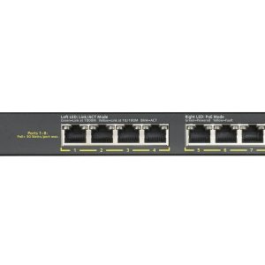 NETGEAR GS308PP Non-géré Gigabit Ethernet (10/100/1000) Connexion Ethernet, supportant l'alimentation via ce port (PoE) Noir