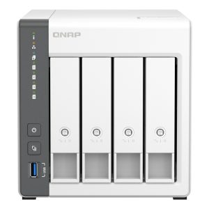 QNAP TS-433 NAS Tower ARM Cortex-A55 4 Go 0 To QNAP QTS Blanc