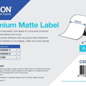 Epson Premium Matte Label - Continuous Roll: 102mm x 60m