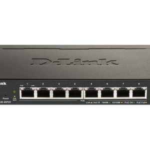 D-Link DGS-1100-08PV2 Géré L2/L3 Gigabit Ethernet (10/100/1000) Connexion Ethernet, supportant l'alimentation via ce port (PoE) Noir