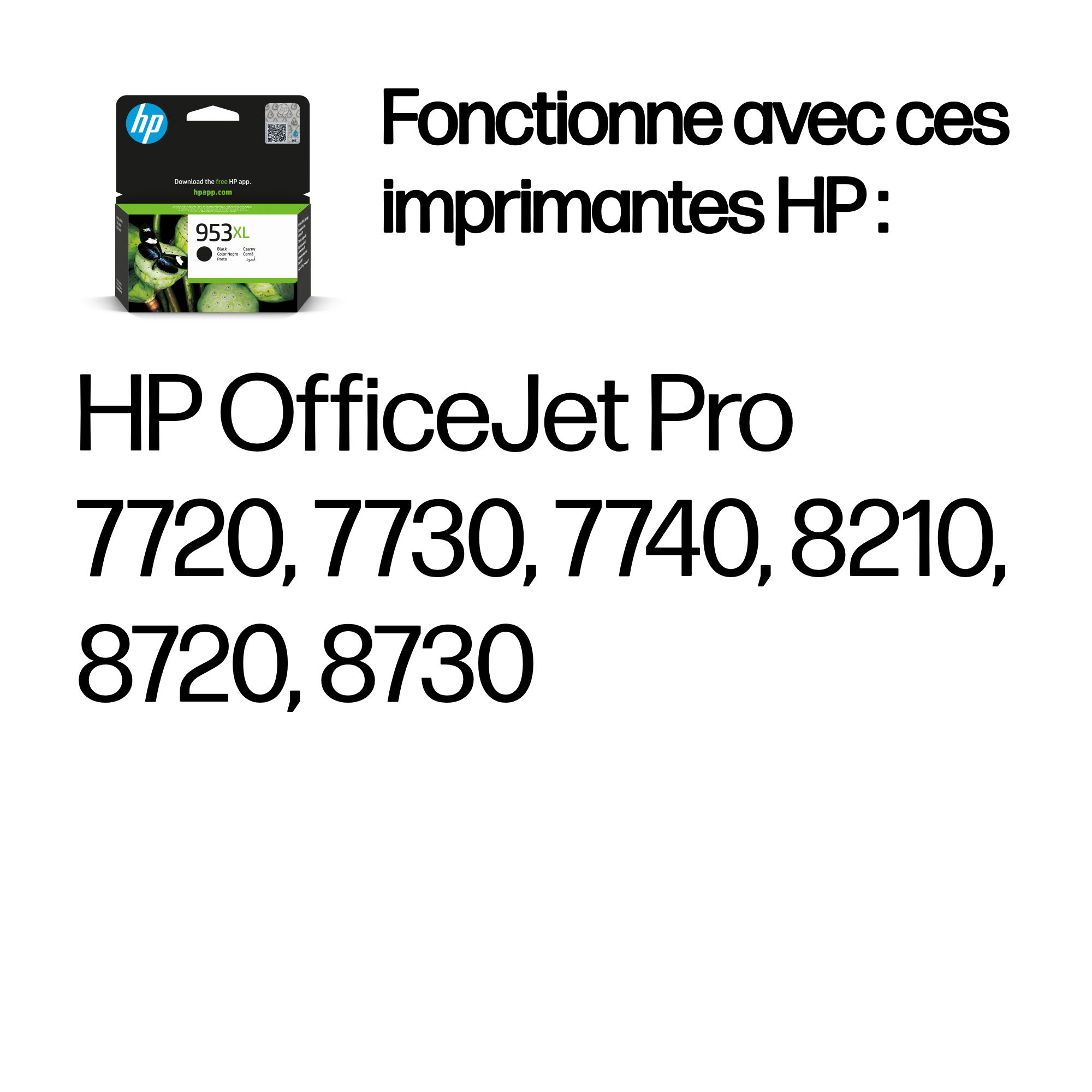HP 953XL Cartouche d’encre noire grande capacité authentique – Image 2