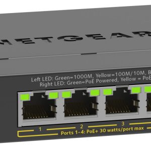 NETGEAR GS305EP Géré L2/L3 Gigabit Ethernet (10/100/1000) Connexion Ethernet, supportant l'alimentation via ce port (PoE) Noir