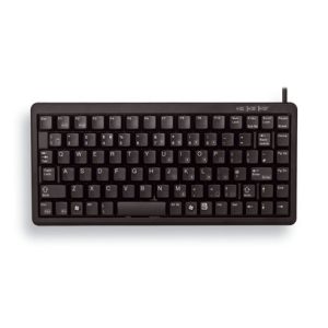 CHERRY G84-4100 COMPACT KEYBOARD Clavier filaire miniature, USB/PS2, noir, AZERTY - FR
