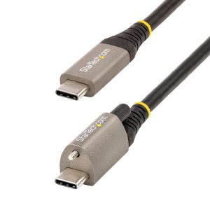 StarTech.com Câble USB-C de 50cm, Verouillage par Vis Supérieure, USB 10Gbps, 100W (5A) Power Delivery, 8K 60Hz/4K 144Hz DP Alt Mode - Compatible Thunderbolt
