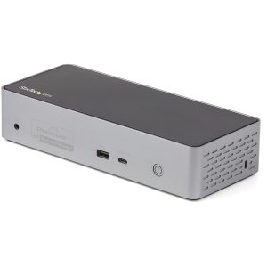 StarTech.com Dock USB-C pour 4 Écrans - Mini Dock avec Hub USB-C HDMI avec 1x USB Type-C & 3x USB-A, Ethernet, Audio - Mini Docking Station USB-C HDMI DisplayPort - Station d'Accueil Universelle USB-C
