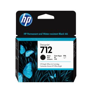 HP Cartouche d'encre DesignJet 712, noir, 80 ml
