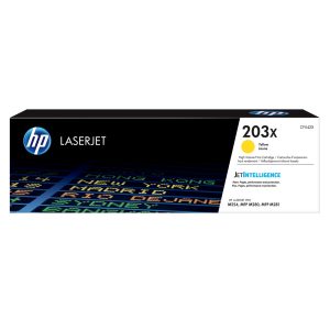 HP LaserJet Cartouche de toner grande capacité jaune authentique 203X pour