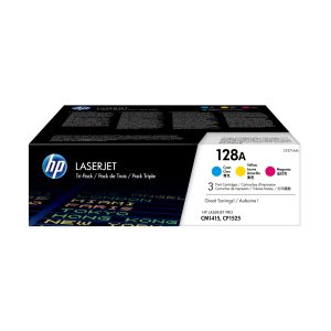 HP 128A pack de 3 toners LaserJet cyan/magenta/jaune authentiques