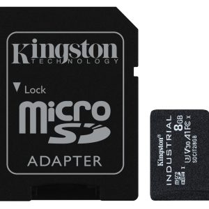 Kingston Technology Carte 8GB microSDHC Industrielle C10 A1 pSLC + adaptateur SD