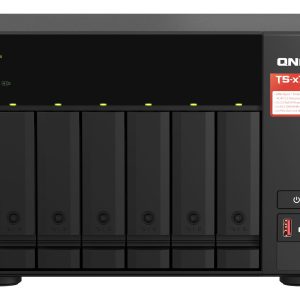QNAP TS-673A NAS Tower Ryzen Embedded V1500B 8 Go DDR4 0 To QNAP Turbo System Noir