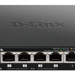 D-Link DGS-1005P/E commutateur réseau Non-géré Gigabit Ethernet (10/100/1000) Connexion Ethernet, supportant l'alimentation via ce port (PoE) Noir